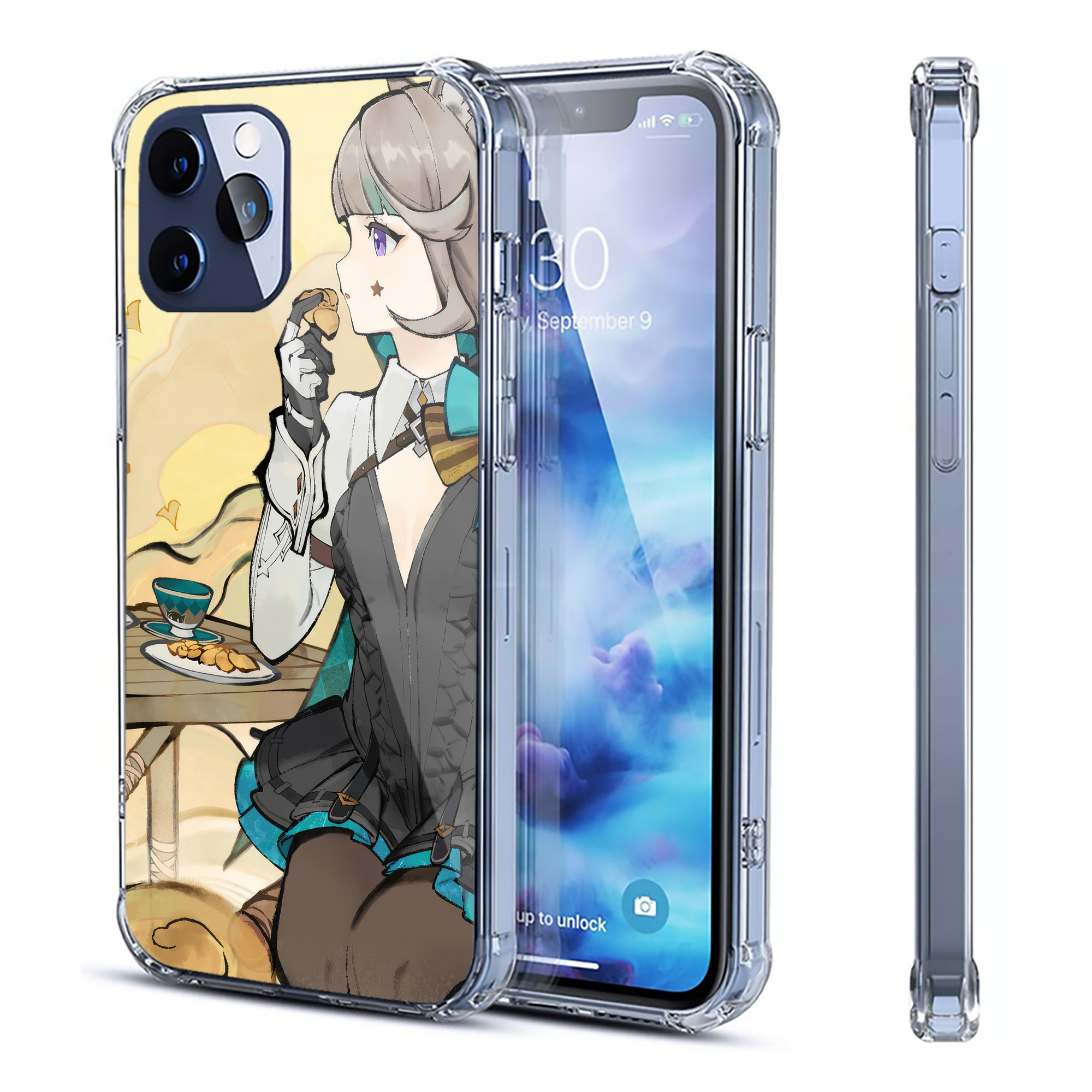 げんし神 genshin 【iPhone 12シリーズ対応】透明スマホケース（クリアソフトケース）